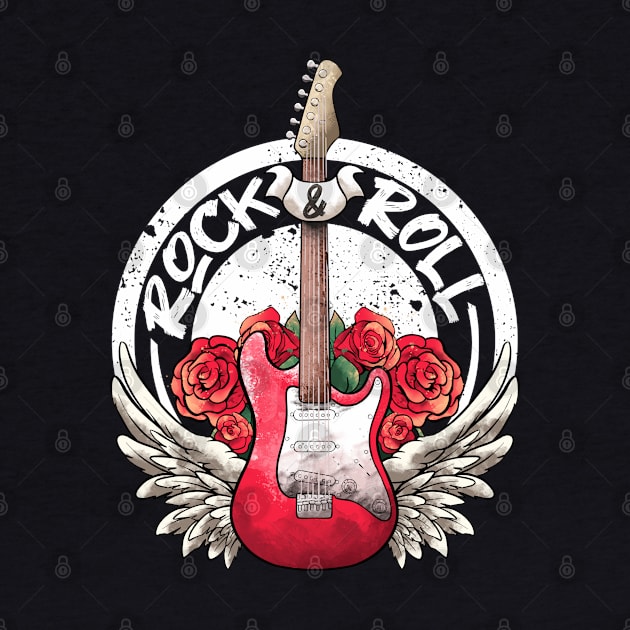 Lets Rock Rock&Roll Skeleton Hand Vintage Retro Rock Concert by MerchBeastStudio